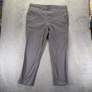 Ndstry by Ico Pant Mens 42x32 Gray Cotton Chino Straight Business Preppy Stretch